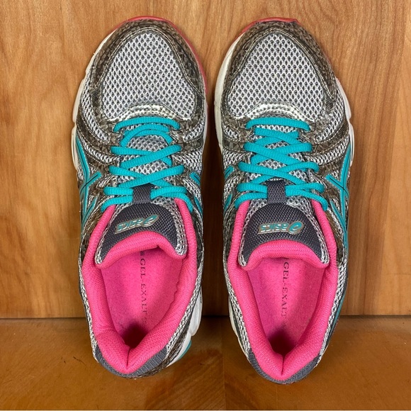 Womens 7.5 Asics Gel Exalt Athletic Shoes Grey Pink SEF0513 - Picture 5 of 8